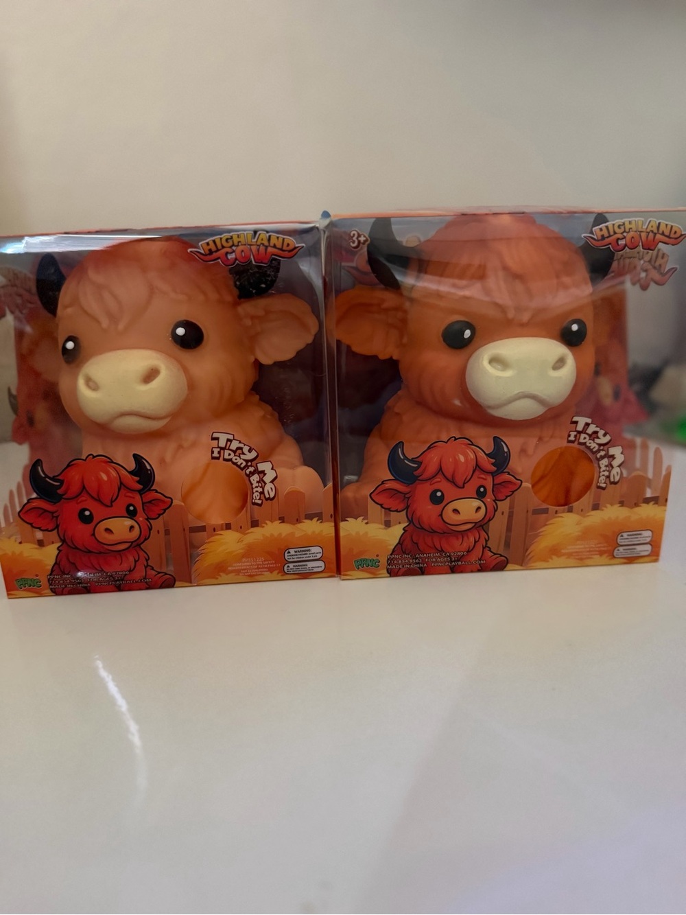 🤠🤠Highland Cow Plush Squeeze Toy - Orange -Listing is for one.
